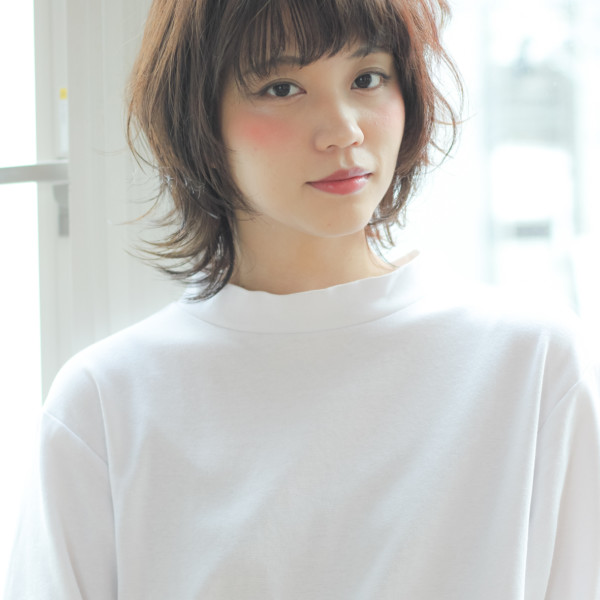 【◎ミディアムショートウルフ】大人かわいい小顔ヘア